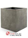 фото Кашпо из композитной керамики D-lite cube m natural concrete 6DLINC195