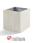 фото Кашпо из композитной керамики D-lite cube xxl antique white-concrete 6DLIAW607