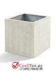 фото Кашпо из композитной керамики D-lite cube xxxl antique white-concrete 6DLIAW608