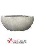 фото Кашпо из композитной керамики D-lite edgware bowl l antique white-concrete 6DLIAW623
