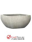 фото Кашпо из композитной керамики D-lite edgware bowl s antique white-concrete 6DLIAW621