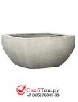 фото Кашпо из композитной керамики D-lite edgware bowl m antique white-concrete 6DLIAW622