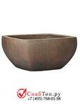 фото Кашпо из композитной керамики D-lite edgware bowl l rusty iron-concrete 6DLIRI661
