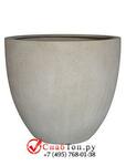 фото Кашпо из композитной керамики D-lite egg pot l antique white-concrete 6DLIAW601