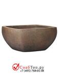 фото Кашпо из композитной керамики D-lite edgware bowl s rusty iron-concrete 6DLIRI659