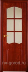 фото Ламинированные двери модель «Классик» со стеклом Итальянский орех
