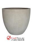 фото Кашпо из композитной керамики D-lite egg pot xl antique white-concrete 6DLIAW602