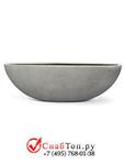 фото Кашпо из композитной керамики D-lite long bowl l antique white-concrete 6DLIAW626
