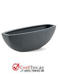 фото Кашпо из композитной керамики D-lite long bowl l lead concrete 6DLILC253