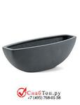 фото Кашпо из композитной керамики D-lite long bowl m lead concrete 6DLILC252