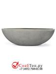 фото Кашпо из композитной керамики D-lite long bowl m antique white-concrete 6DLIAW625