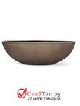 фото Кашпо из композитной керамики D-lite long bowl l rusty iron-concrete 6DLIRI664