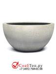 фото Кашпо из композитной керамики D-lite low egg pot m antique white-concrete 6DLIAW594