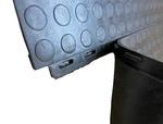 фото Сборная плитка для пола из литой резины для мастерской или гаража марки РезиПлит