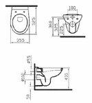 Фото №8 Комплект инсталляция и унитаз 9773B003-7200 VITRA