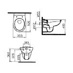 Фото №10 Комплект инсталляция и унитаз 9773B003-7200 VITRA