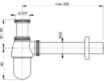 Фото №3 Сифон для раковины AlcaPlast A431