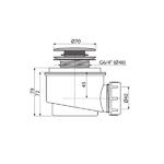 Фото №2 Сифон для душевого поддонa AlcaPlast A466-50 с донным клапаном click/clack