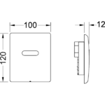 фото TECEplanus Urinal Панель смыва с инфракрасным датчиком, 230/12 V, белая глянцевая