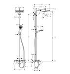 Фото №10 Душевая система с термостатом 27298000 Hansgrohe Crometta E Showerpipe 240 (хром)