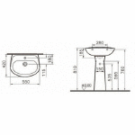 Фото №6 Раковина с пьедесталом на 55 см 9600B003-7650 VITRA Normus