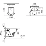 Фото №8 Унитаз подвесной 5785B003-0075 VITRA Zentrum