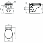 Фото №3 Безободковый подвесной унитаз Ideal Standard EUROVIT Rimless K881201