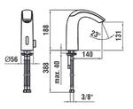 Фото №2 Смеситель Laufen CurveTronic 3.1470.2.404.322.1 для раковины, сенсорный