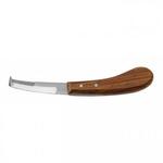 фото Нож копытный двусторонний с деревянной ручкой для копыт