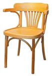 фото Деревянное Венское Кресло Роза с жестким сиденьем .