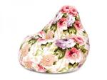фото Кресло мешок XL Flowers цветы Мягкое кресло (внешний чехол+внутренний чехол с гранулами)