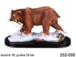 фото Фигурка "медведь с рыбой" длина=33 см. высота=18 см. Lefard (252-098)