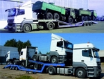 фото Перевозка крупнотоннажных грузовиков «автовозами».