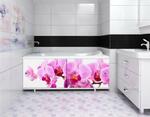 фото Экран под ванну АРТ дикая орхидея 1680мм код 003015