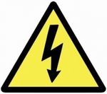фото Знак "Молния" - Опасность поражения электрическим током -50мм