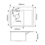 фото MELANA Мойка HD5851L ProfLine 3,0/200 САТИН врезная прямоугольная с коландером HD5851L