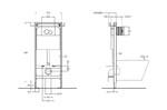 Фото №7 Инсталляция для подвесного унитаза в комплекте с клавишей смыва с прямоугольными кнопками BelBgano B