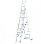 фото Лестница, 3 х 9 ступеней, алюминиевая, трехсекционная, Сибртех