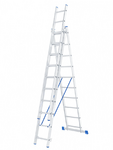 фото Лестница, 3 х10 ступеней, алюминиевая, трехсекционная, Сибртех