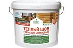 фото Теплый шов герметик акриловый для деревянных домов, сосна 7 кг