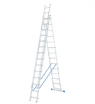 фото Лестница, 3 х 14 ступеней, алюминиевая, трехсекционная