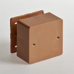 фото Коробка ТУСО 65015К распаячная открытой установки для кабель-каналов, универсальная. 85х85х45 мм. Цвет - коричневый