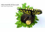 фото 3D-светильник, желтый, фиолетовый Бабочка 3D-Light Fx