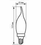 Фото №2 Светодиодная лампа 5W E14 свеча на ветру LB-59