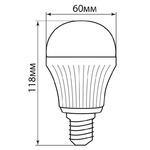 Фото №2 Лампа светодиодная 30LED 12W 230V E27 A60 полушар LB-49