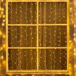 фото Гирлянда Занавес уличная 2х1.5м, теплый свет, белый провод, 360led, 220В.