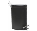фото Ведро для мусора WasserKRAFT 635 Black, с педалью, 5 л, цвет - черный