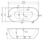 Фото №6 Ванна акриловая BelBagno BB28 179.5 x 85.5 см