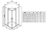 Фото №2 Ravak X1XMA0300Z1 Душевой угол Blix Slim BLSRV2K-100 в черном профиле, прозрачное стекло