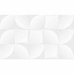 фото Плитка настенная Blanc white белый 02 30х50 (1,2м2/68,4м2/57уп) (рельеф)